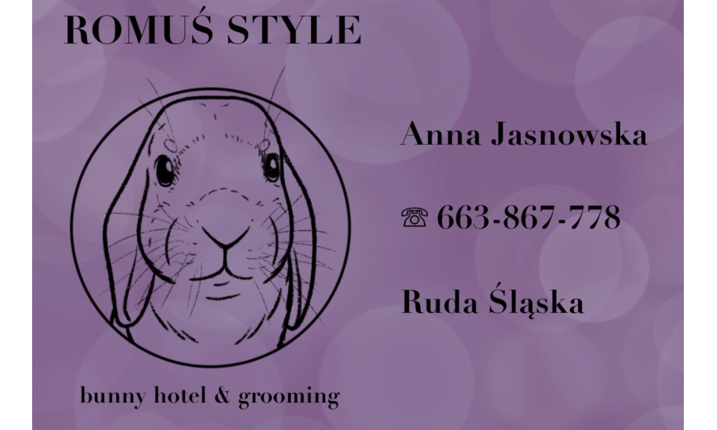 ROMUŚ STYLE Bunny Hotel & Grooming Zoopsycholog Behawiorysta Krolików