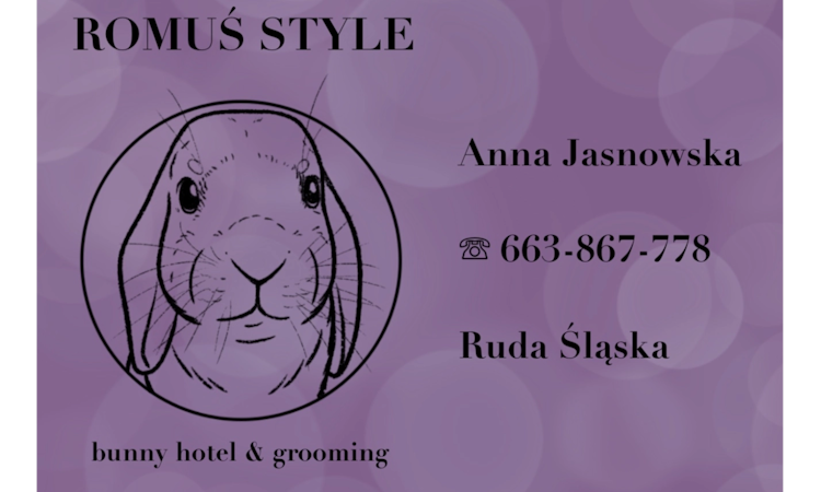 ROMUŚ STYLE Bunny Hotel & Grooming Zoopsycholog Behawiorysta Krolików